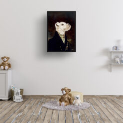 The Aristocrat - Renaissance Dog portrait from photo - Framed & un-framed print 14 renaissance portraits aristocrat dog print kids room