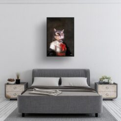 The Baroness - Renaissance Cat portrait from photo - Framed & un-framed print 18 renaissance portraits baronesse cat print bedroom
