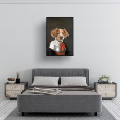 The Baroness - Renaissance Dog portrait from photo - Framed & un-framed print 18 renaissance portraits baronesse dog print bedroom