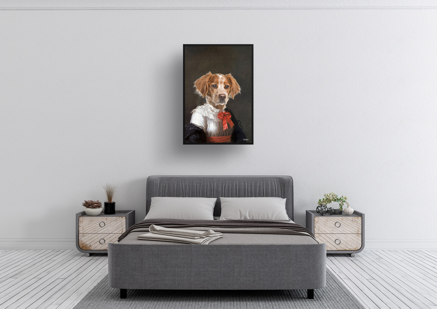 The Baroness - Renaissance Dog portrait from photo - Framed & un-framed print 10 The Baroness - Renaissance Dog portrait from photo - Framed & un-framed print - Image 8
