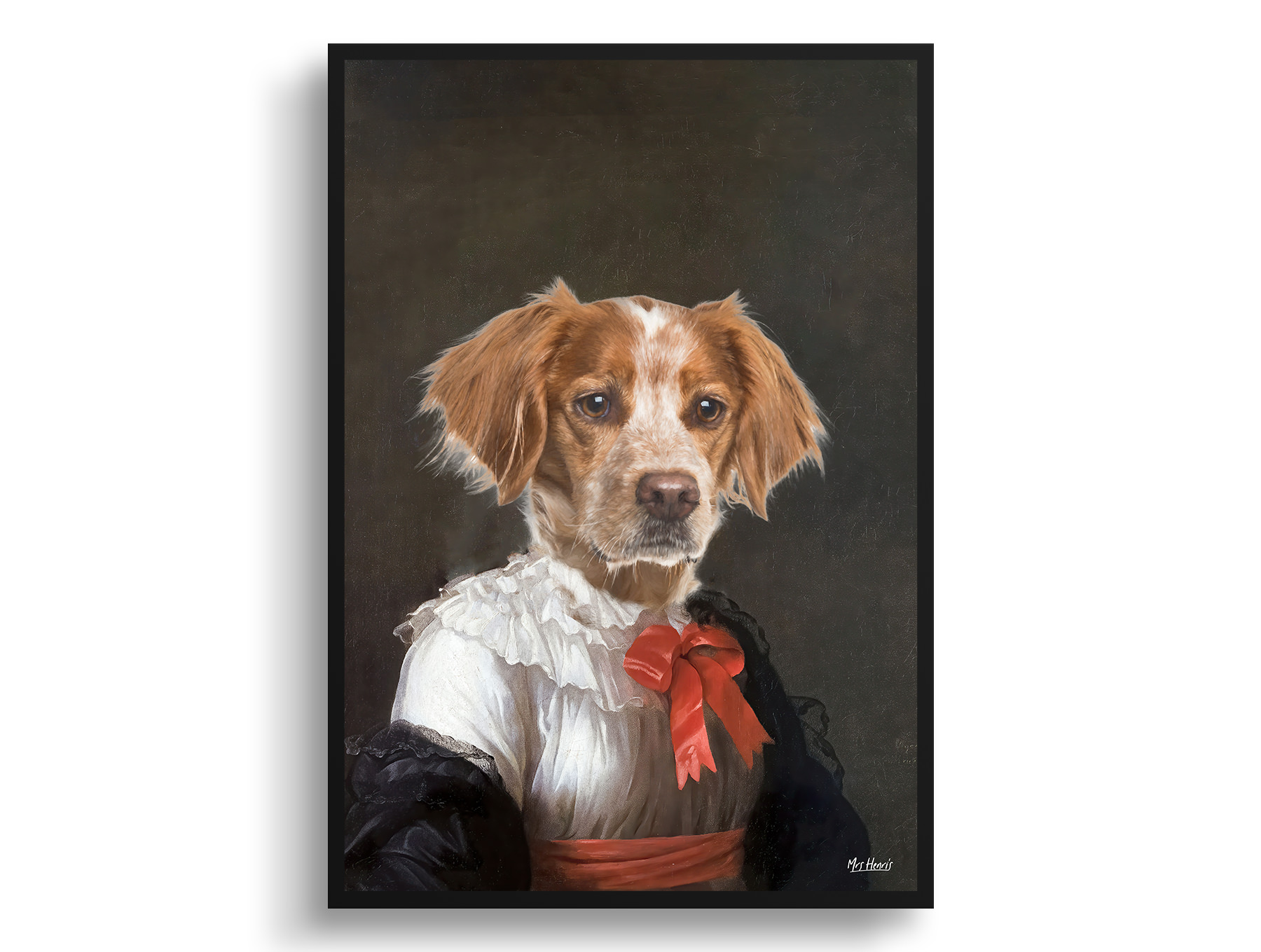 The Baroness - Renaissance Dog portrait from photo - Framed & un-framed print 9 The Baroness - Renaissance Dog portrait from photo - Framed & un-framed print - Image 7