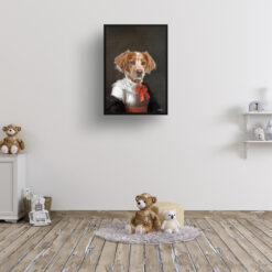 The Baroness - Renaissance Dog portrait from photo - Framed & un-framed print 15 renaissance portraits baronesse dog print kids room