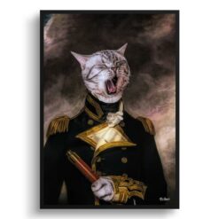 renaissance portraits captain cat print front view white