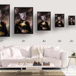 renaissance portraits captain cat print print size comparison