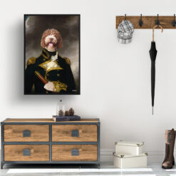 The Captain - Renaissance Dog portrait from photo - Framed & un-framed print 13 renaissance portraits captain dog print hall