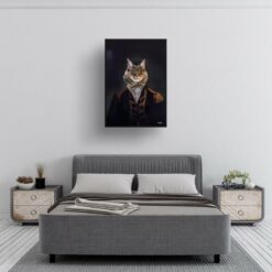 renaissance portraits commander cat print bedroom