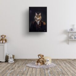 renaissance portraits commander cat print kids room