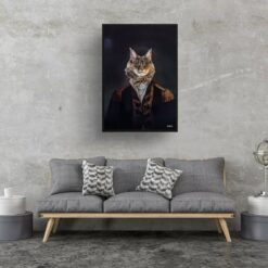 renaissance portraits commander cat print living room