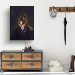 The Commander - Renaissance Dog portrait from photo - Framed & un-framed print 13 renaissance portraits commander dog print hall