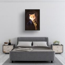 The Count - Renaissance Cat portrait from photo - Framed & un-framed print 11 renaissance portraits count cat print bedroom