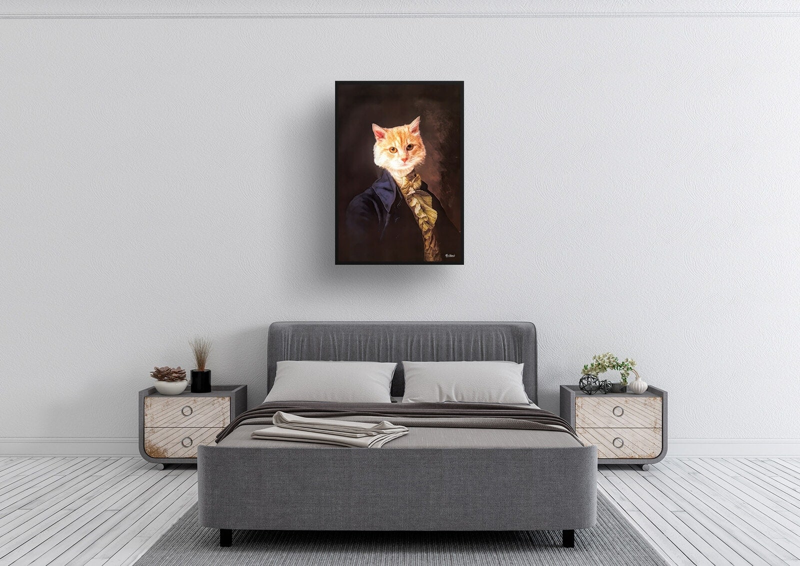 The Count - Renaissance Cat portrait from photo - Framed & un-framed print 4 The Count - Renaissance Cat portrait from photo - Framed & un-framed print - Image 2