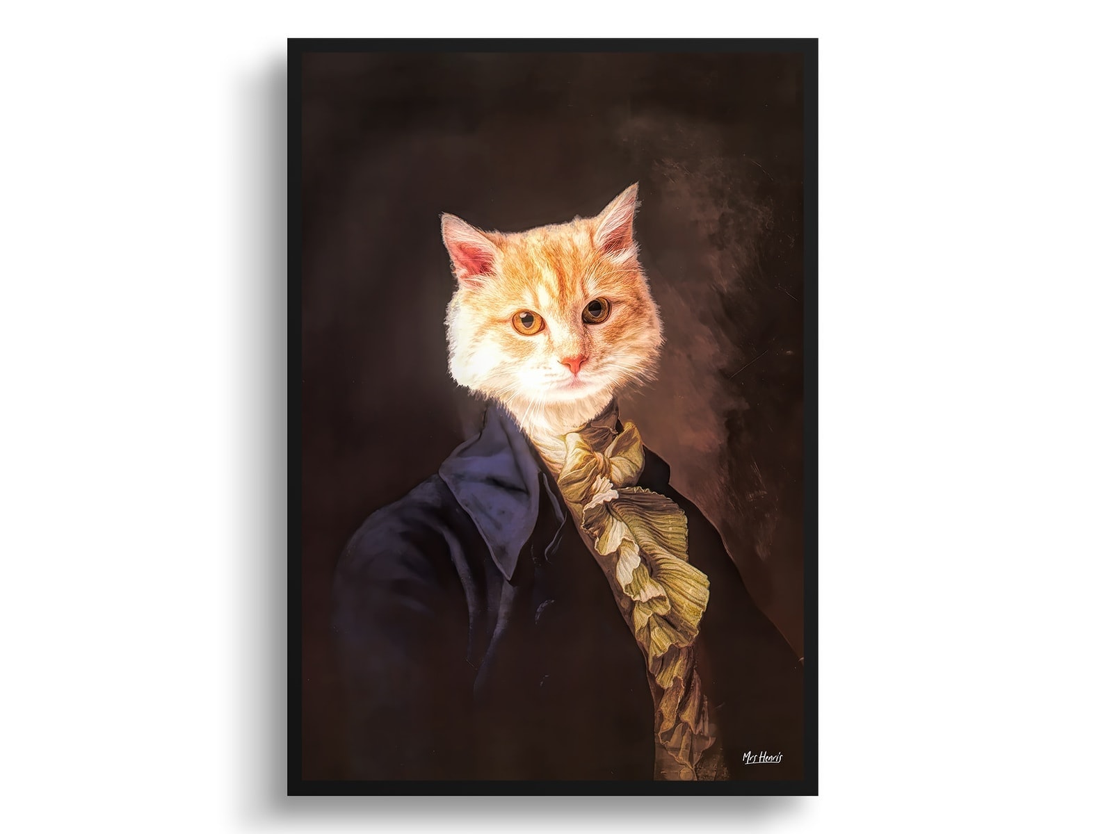 The Count - Renaissance Cat portrait from photo - Framed & un-framed print 5 The Count - Renaissance Cat portrait from photo - Framed & un-framed print - Image 3