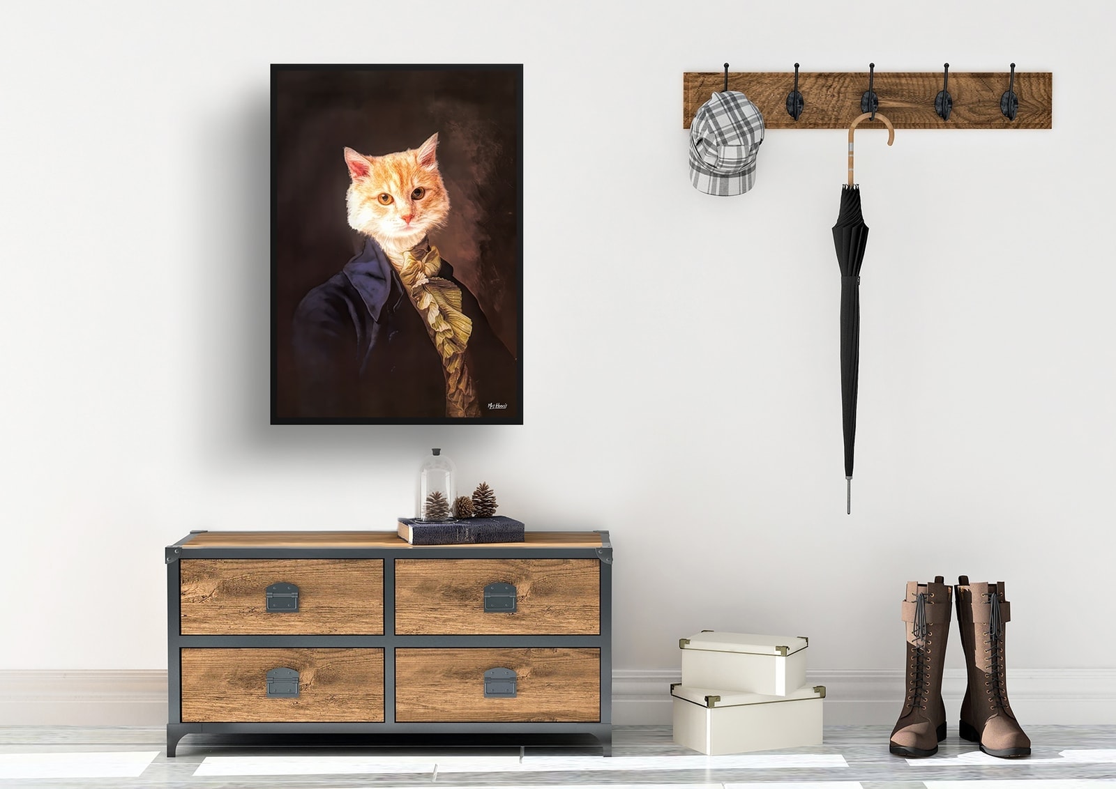 The Count - Renaissance Cat portrait from photo - Framed & un-framed print 6 The Count - Renaissance Cat portrait from photo - Framed & un-framed print - Image 4