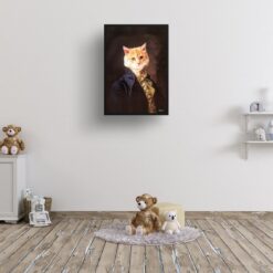 The Count - Renaissance Cat portrait from photo - Framed & un-framed print 14 renaissance portraits count cat print kids room