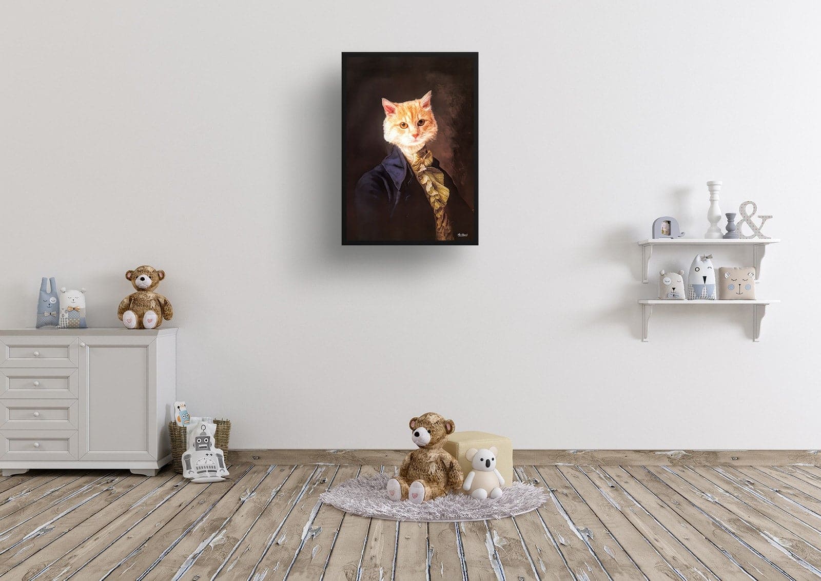 The Count - Renaissance Cat portrait from photo - Framed & un-framed print 7 The Count - Renaissance Cat portrait from photo - Framed & un-framed print - Image 5