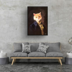The Count - Renaissance Cat portrait from photo - Framed & un-framed print 15 renaissance portraits count cat print living room