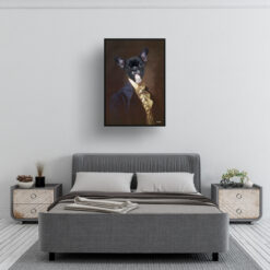 The Count - Renaissance Dog portrait from photo - Framed & un-framed print 11 renaissance portraits count dog print bedroom
