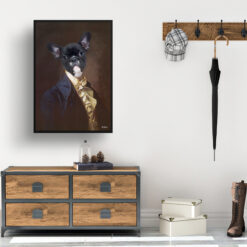 The Count - Renaissance Dog portrait from photo - Framed & un-framed print 13 renaissance portraits count dog print hall