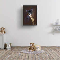 The Count - Renaissance Dog portrait from photo - Framed & un-framed print 14 renaissance portraits count dog print kids room