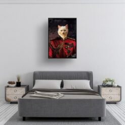 The Imperialist - Renaissance Cat portrait from photo - Framed & un-framed print 11 renaissance portraits imperialist cat print bedroom