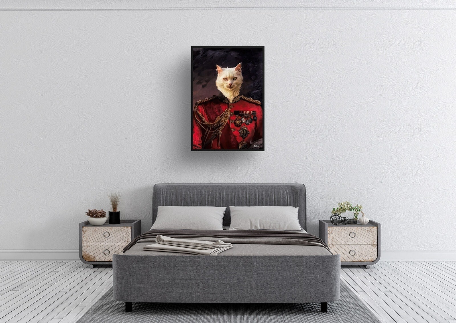 The Imperialist - Renaissance Cat portrait from photo - Framed & un-framed print 4 The Imperialist - Renaissance Cat portrait from photo - Framed & un-framed print - Image 2