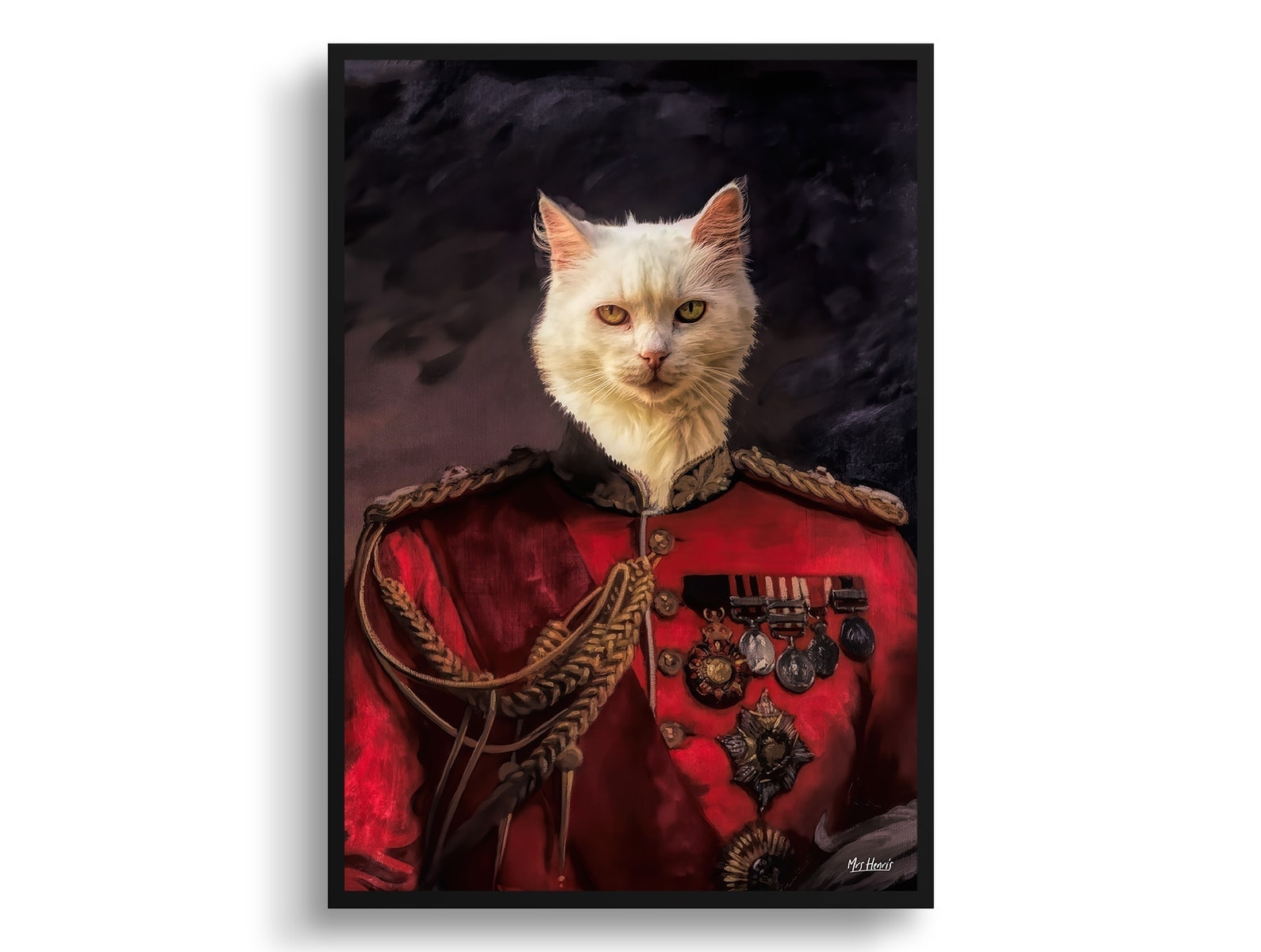 The Imperialist - Renaissance Cat portrait from photo - Framed & un-framed print 5 The Imperialist - Renaissance Cat portrait from photo - Framed & un-framed print - Image 3