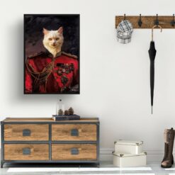 The Imperialist - Renaissance Cat portrait from photo - Framed & un-framed print 13 renaissance portraits imperialist cat print hall