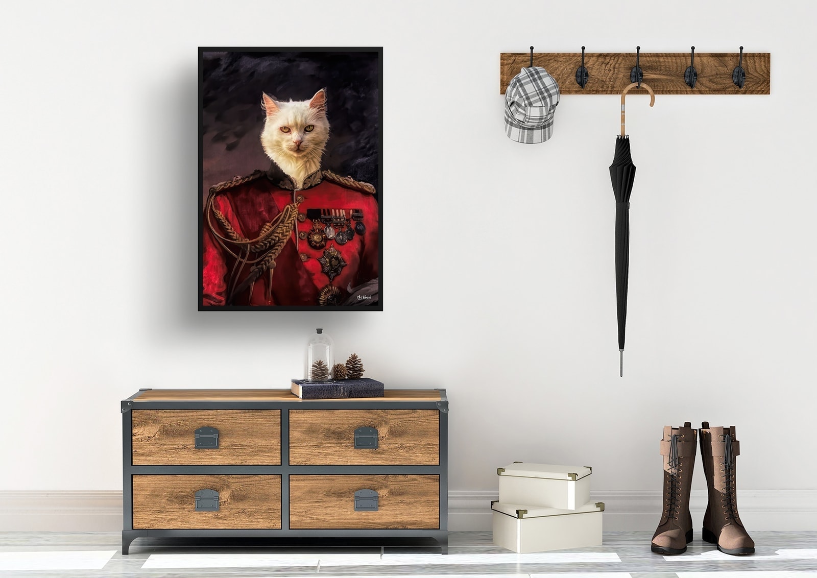 The Imperialist - Renaissance Cat portrait from photo - Framed & un-framed print 6 The Imperialist - Renaissance Cat portrait from photo - Framed & un-framed print - Image 4