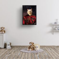 The Imperialist - Renaissance Cat portrait from photo - Framed & un-framed print 14 renaissance portraits imperialist cat print kids room