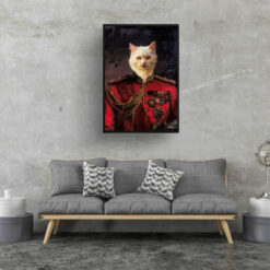 The Imperialist - Renaissance Cat portrait from photo - Framed & un-framed print 15 renaissance portraits imperialist cat print living room