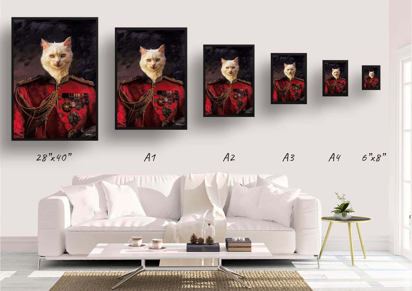 The Imperialist - Renaissance Cat portrait from photo - Framed & un-framed print 10 The Imperialist - Renaissance Cat portrait from photo - Framed & un-framed print - Image 8