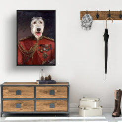 The Imperialist - Renaissance Dog portrait from photo - Framed & un-framed print 13 renaissance portraits imperialist dog print hall