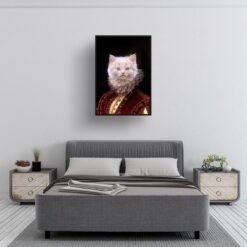 The Lady - Renaissance Cat portrait from photo - Framed & un-framed print 11 renaissance portraits lady cat print bedroom