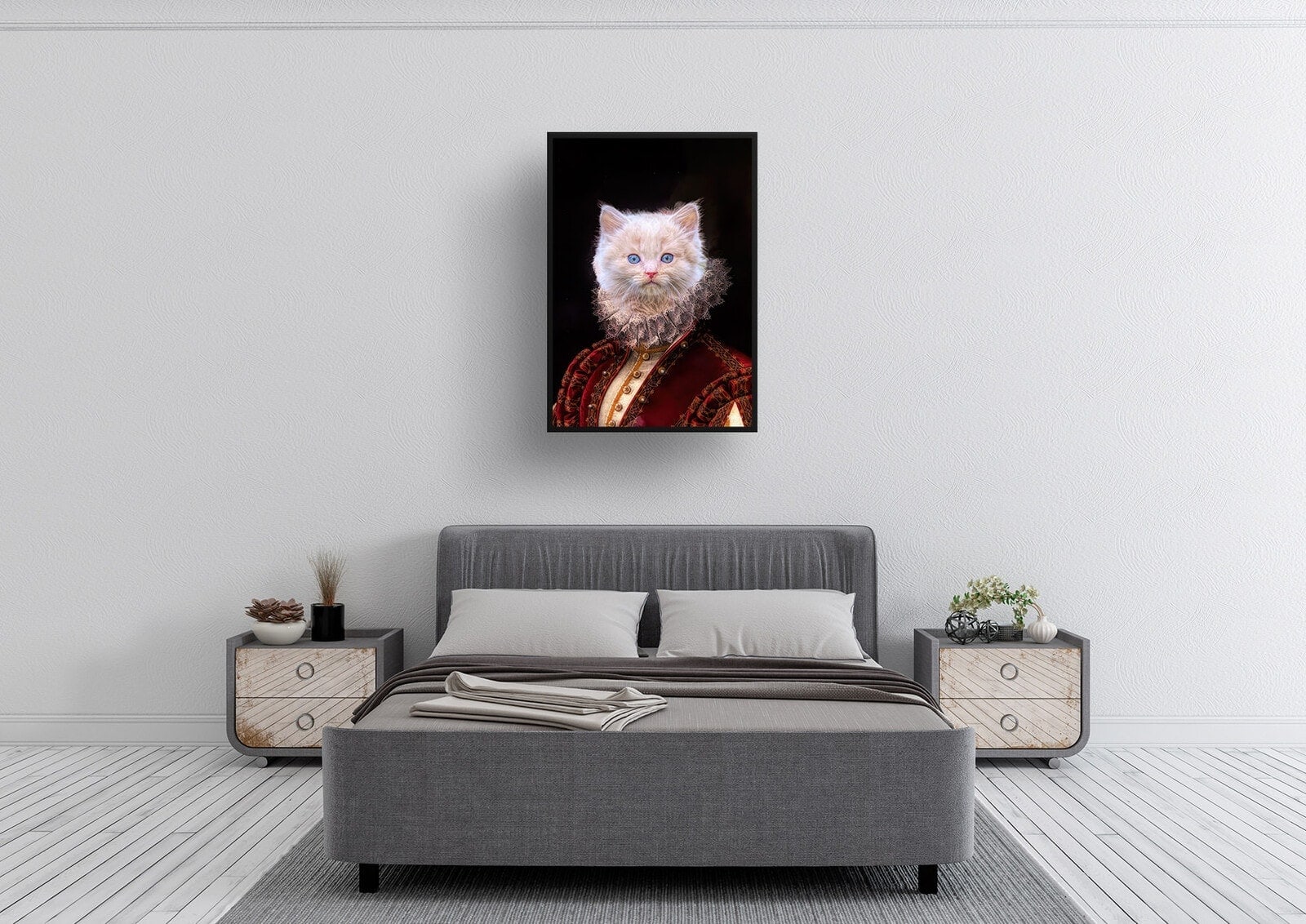 The Lady - Renaissance Cat portrait from photo - Framed & un-framed print 4 The Lady - Renaissance Cat portrait from photo - Framed & un-framed print - Image 2