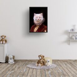 The Lady - Renaissance Cat portrait from photo - Framed & un-framed print 14 renaissance portraits lady cat print kids room