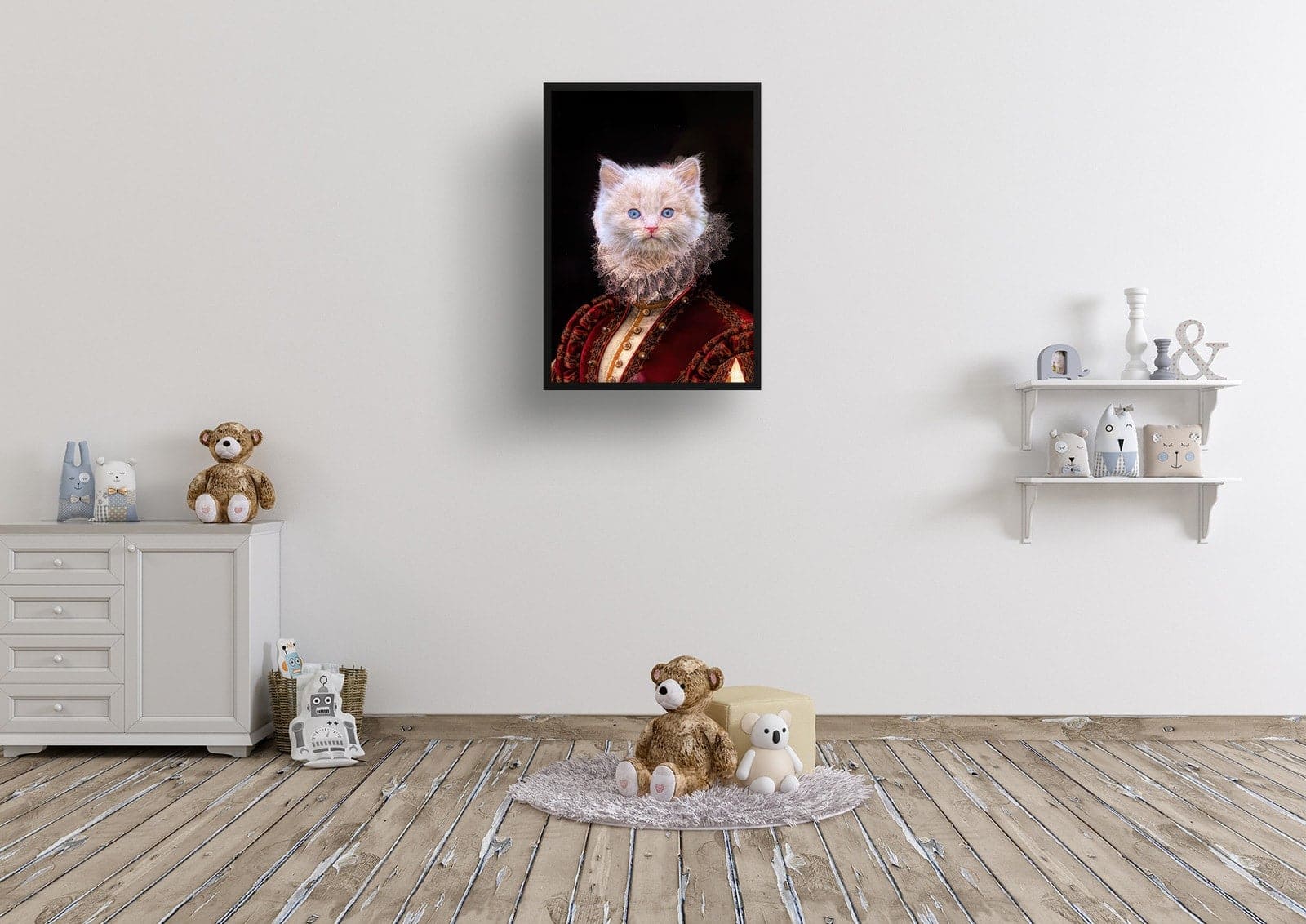 The Lady - Renaissance Cat portrait from photo - Framed & un-framed print 7 The Lady - Renaissance Cat portrait from photo - Framed & un-framed print - Image 5
