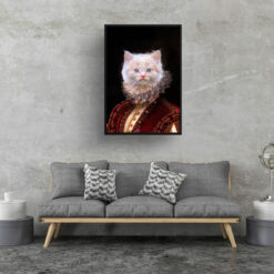 The Lady - Renaissance Cat portrait from photo - Framed & un-framed print 15 renaissance portraits lady cat print living room