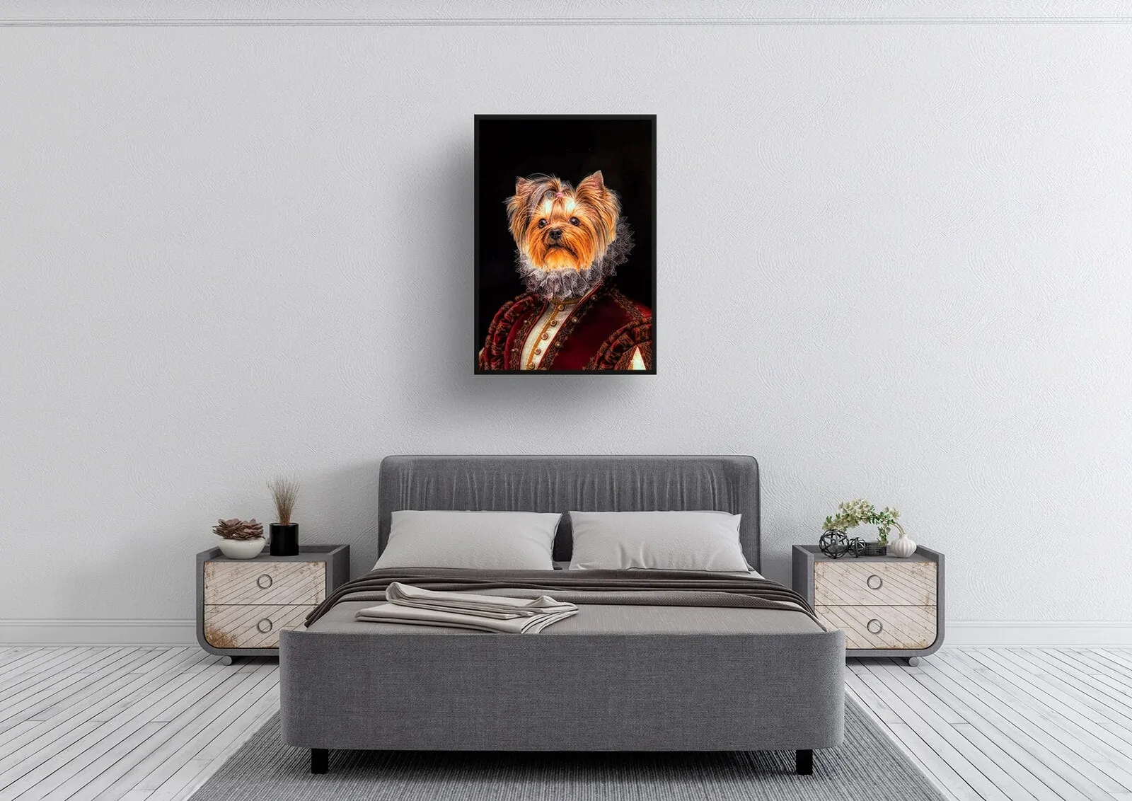 The Lady - Renaissance Dog portrait from photo - Framed & un-framed print 4 The Lady - Renaissance Dog portrait from photo - Framed & un-framed print - Image 2