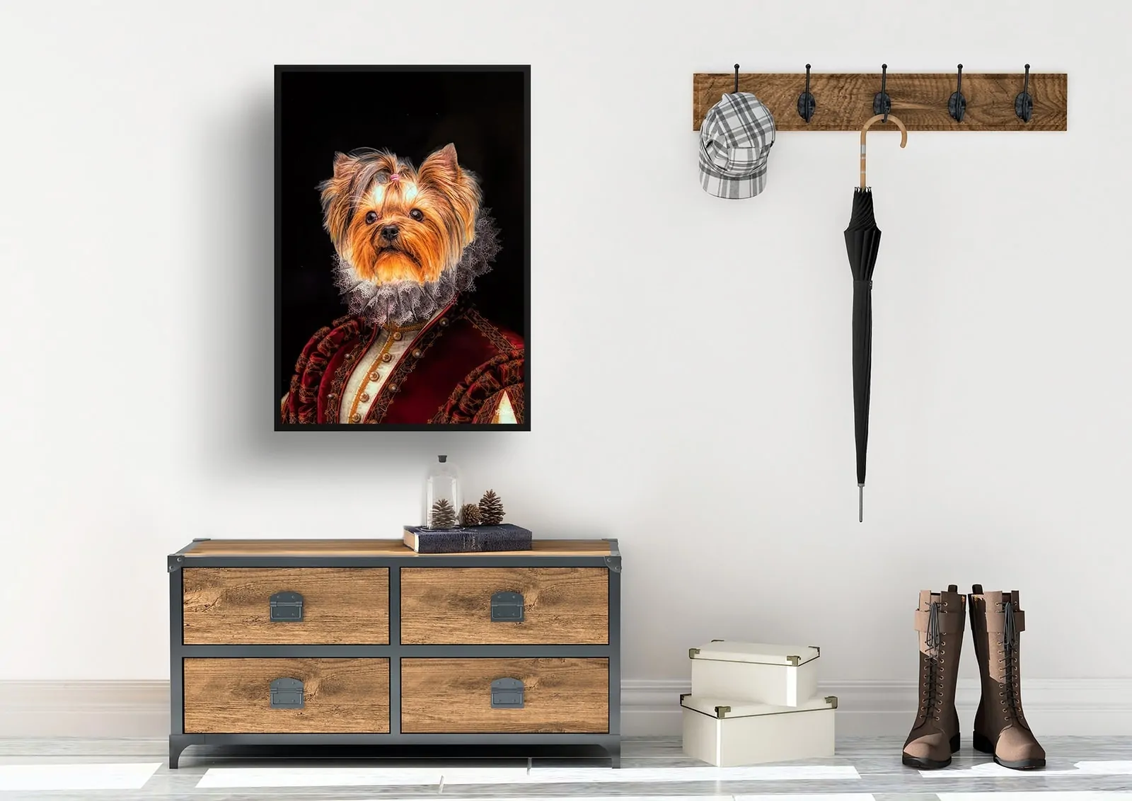 The Lady - Renaissance Dog portrait from photo - Framed & un-framed print 6 The Lady - Renaissance Dog portrait from photo - Framed & un-framed print - Image 4