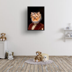 The Lady - Renaissance Dog portrait from photo - Framed & un-framed print 14 renaissance portraits lady dog print kids room