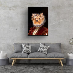The Lady - Renaissance Dog portrait from photo - Framed & un-framed print 15 renaissance portraits lady dog print living room