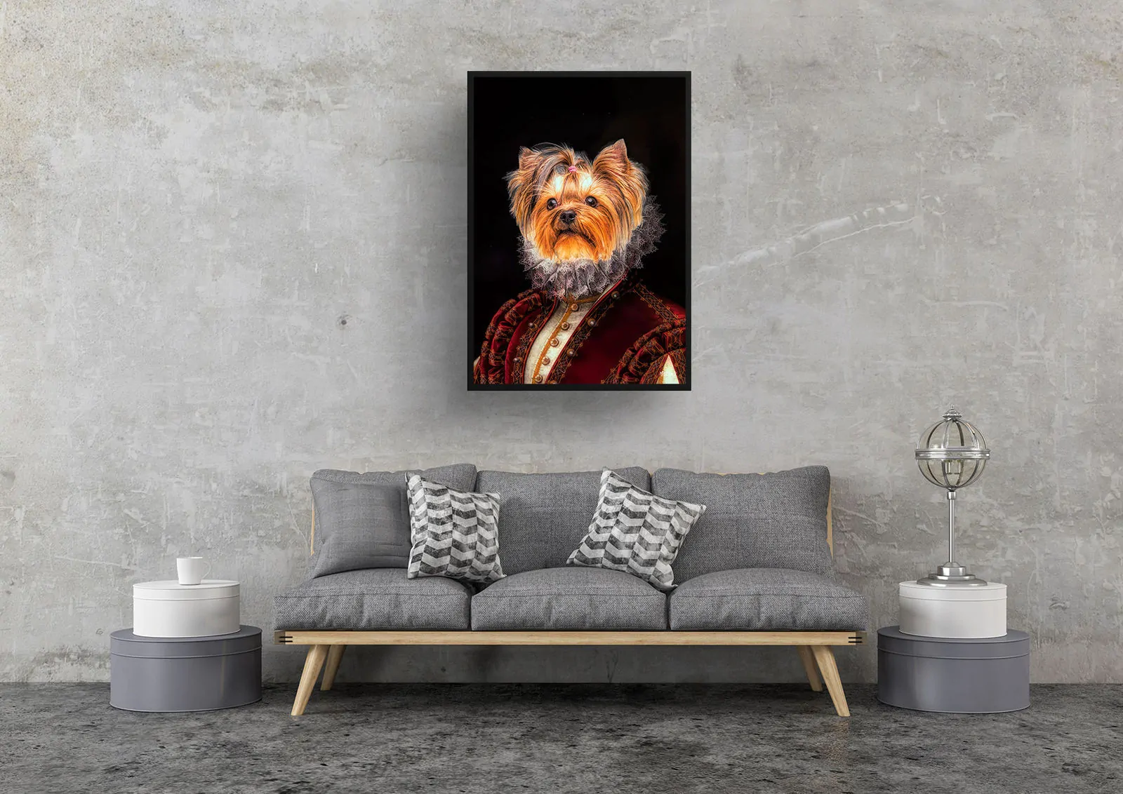 The Lady - Renaissance Dog portrait from photo - Framed & un-framed print 8 The Lady - Renaissance Dog portrait from photo - Framed & un-framed print - Image 6