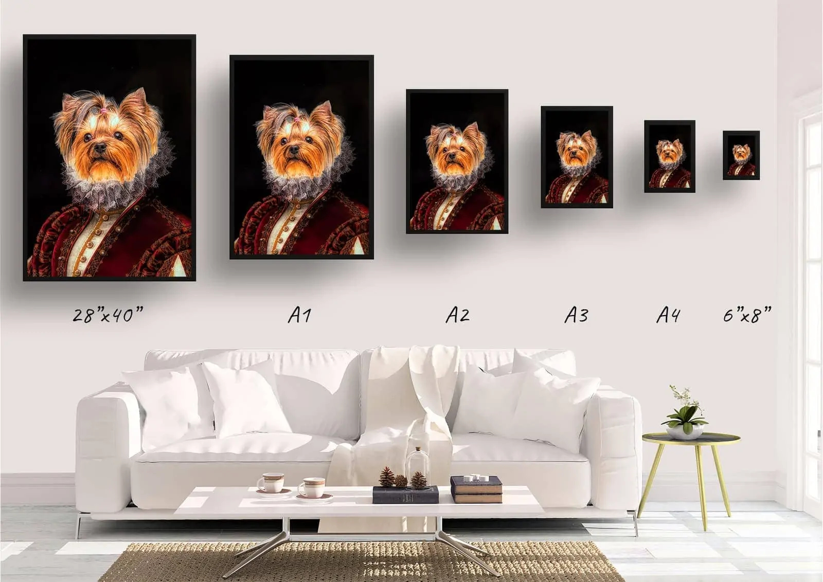 The Lady - Renaissance Dog portrait from photo - Framed & un-framed print 10 The Lady - Renaissance Dog portrait from photo - Framed & un-framed print - Image 8