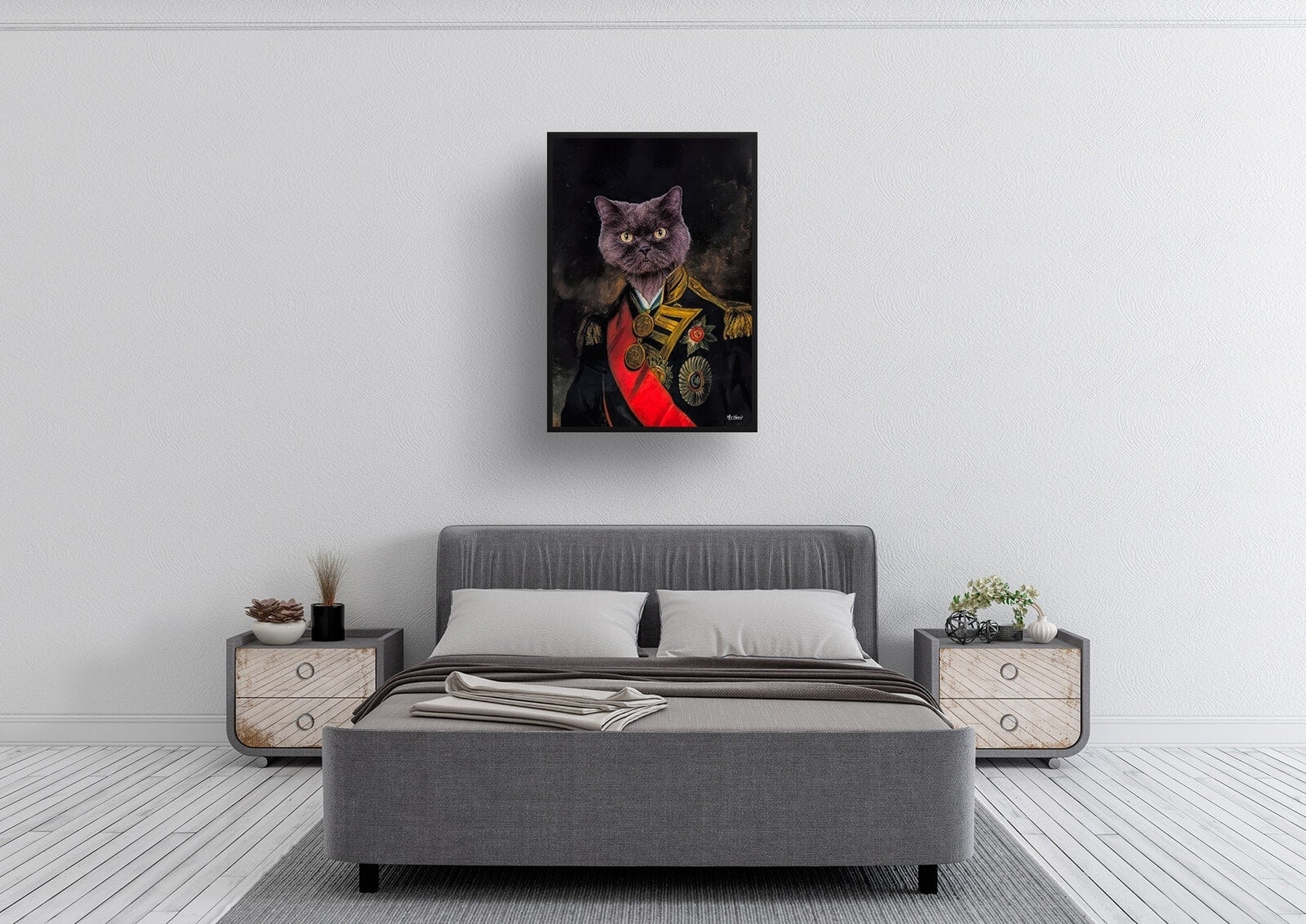 The Nelson - Renaissance Cat portrait from photo - Framed & un-framed print 4 The Nelson - Renaissance Cat portrait from photo - Framed & un-framed print - Image 2