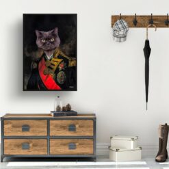 The Nelson - Renaissance Cat portrait from photo - Framed & un-framed print 13 renaissance portraits nelson cat print hall