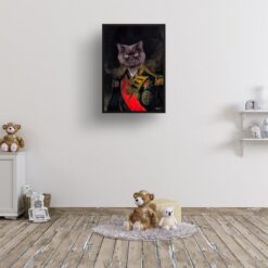 The Nelson - Renaissance Cat portrait from photo - Framed & un-framed print 14 renaissance portraits nelson cat print kids room