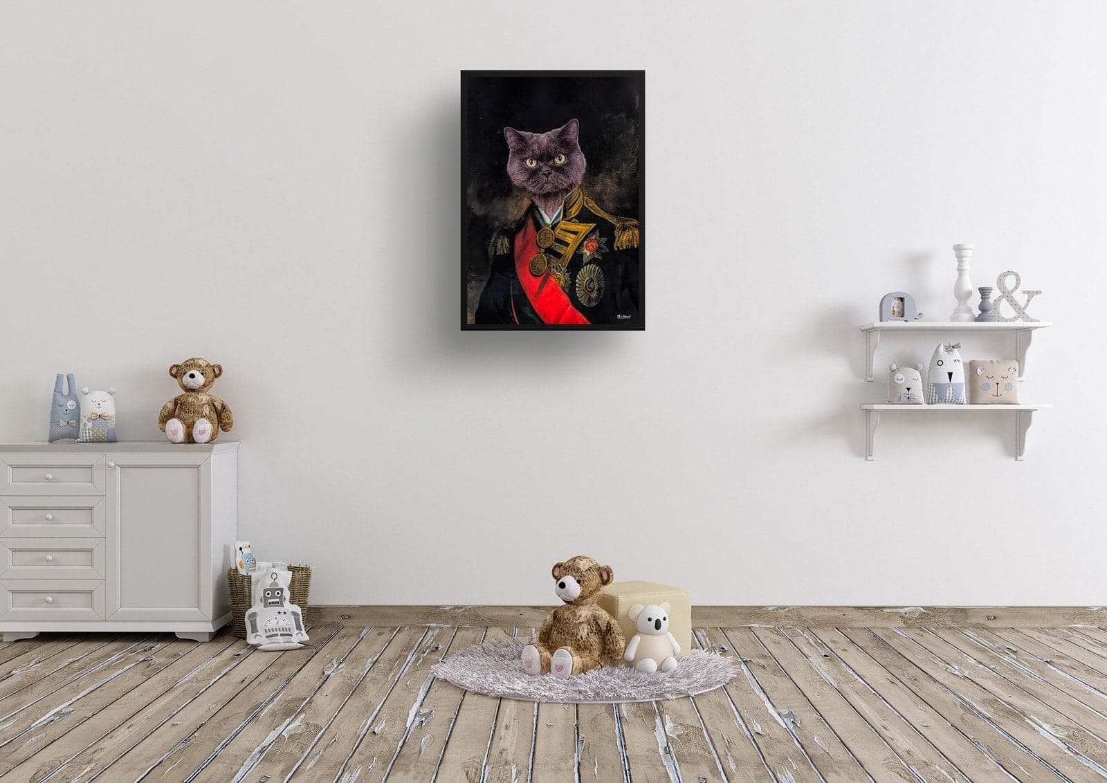 The Nelson - Renaissance Cat portrait from photo - Framed & un-framed print 7 The Nelson - Renaissance Cat portrait from photo - Framed & un-framed print - Image 5