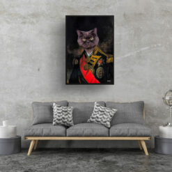 The Nelson - Renaissance Cat portrait from photo - Framed & un-framed print 15 renaissance portraits nelson cat print living room