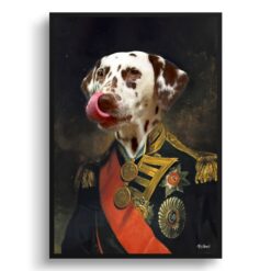 The Nelson - Renaissance Dog portrait from photo - Framed & un-framed print 19 renaissance portraits nelson dog print front view white 1