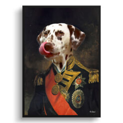 The Nelson - Renaissance Dog portrait from photo - Framed & un-framed print 13 renaissance portraits nelson dog print front view white